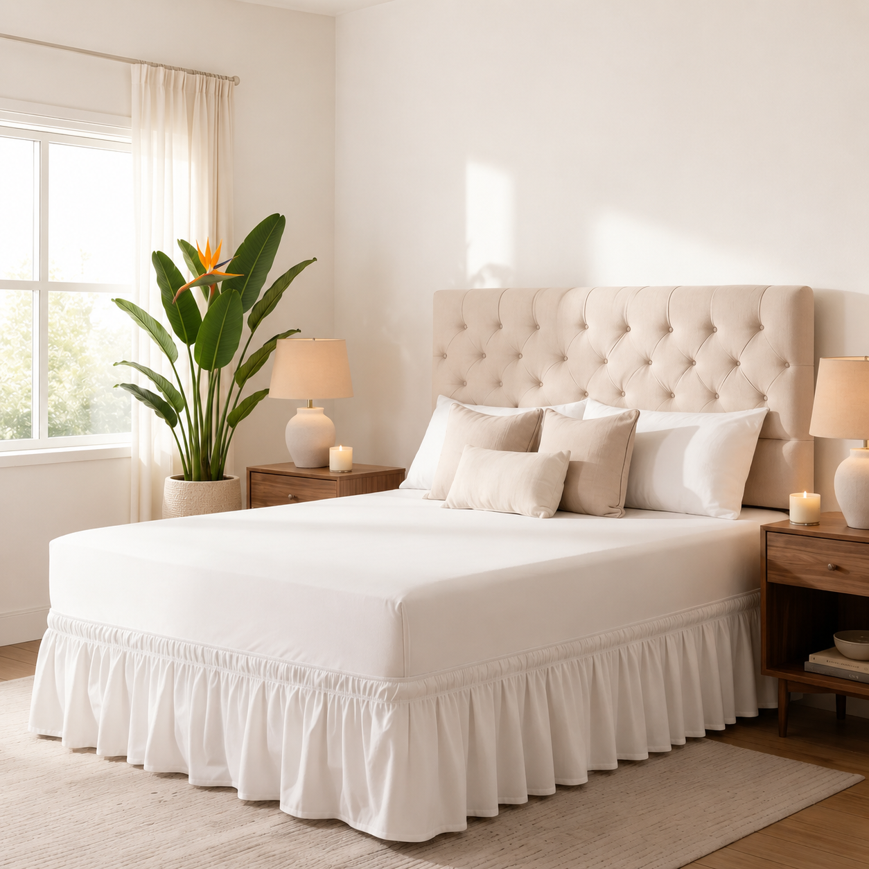 Ruffled Wrap-Around Bed Skirt