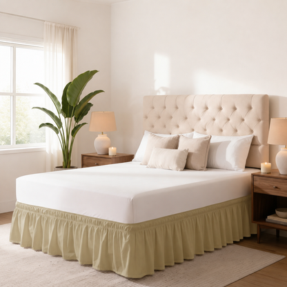Ruffled Wrap-Around Bed Skirt