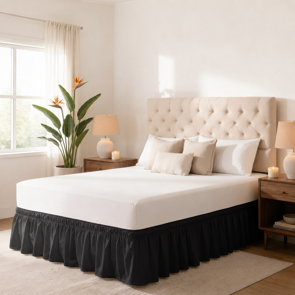 Ruffled Wrap-Around Bed Skirt