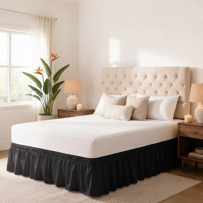Ruffled Wrap-Around Bed Skirt