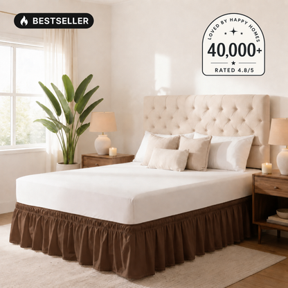 Ruffled Wrap-Around Bed Skirt