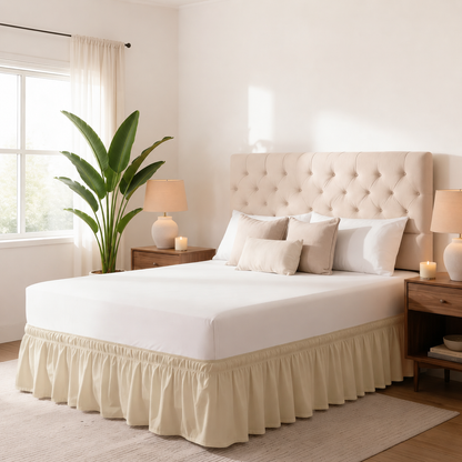 Ruffled Wrap-Around Bed Skirt