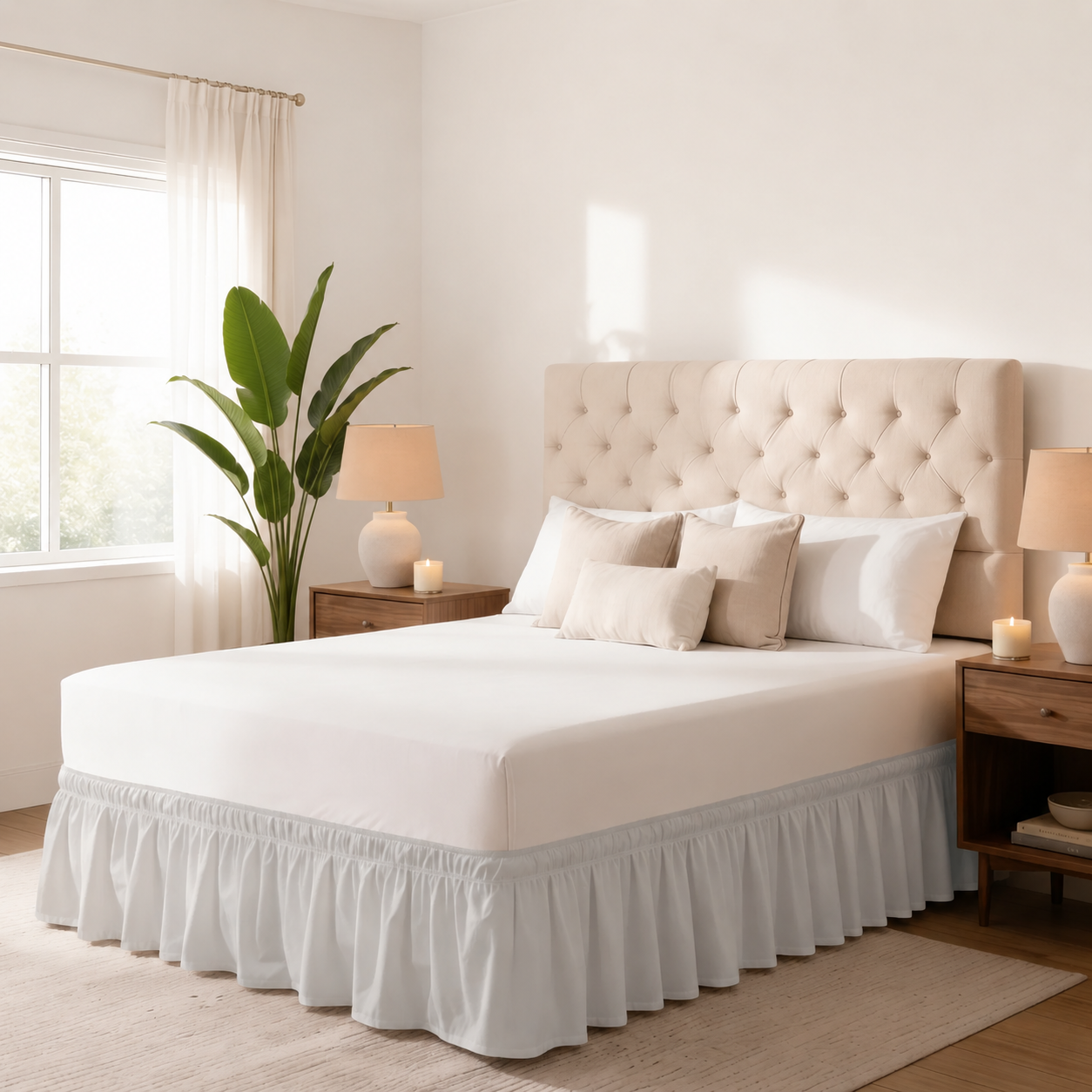 Ruffled Wrap-Around Bed Skirt