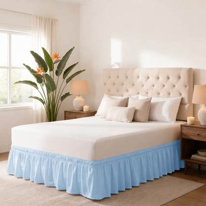 Ruffled Wrap-Around Bed Skirt