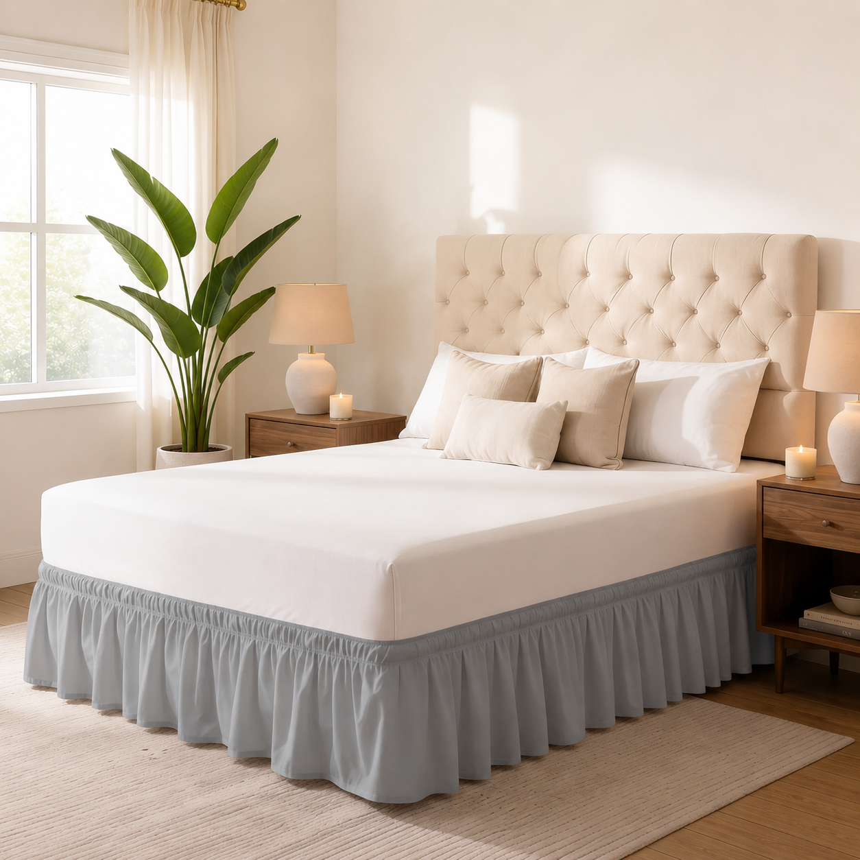Ruffled Wrap-Around Bed Skirt