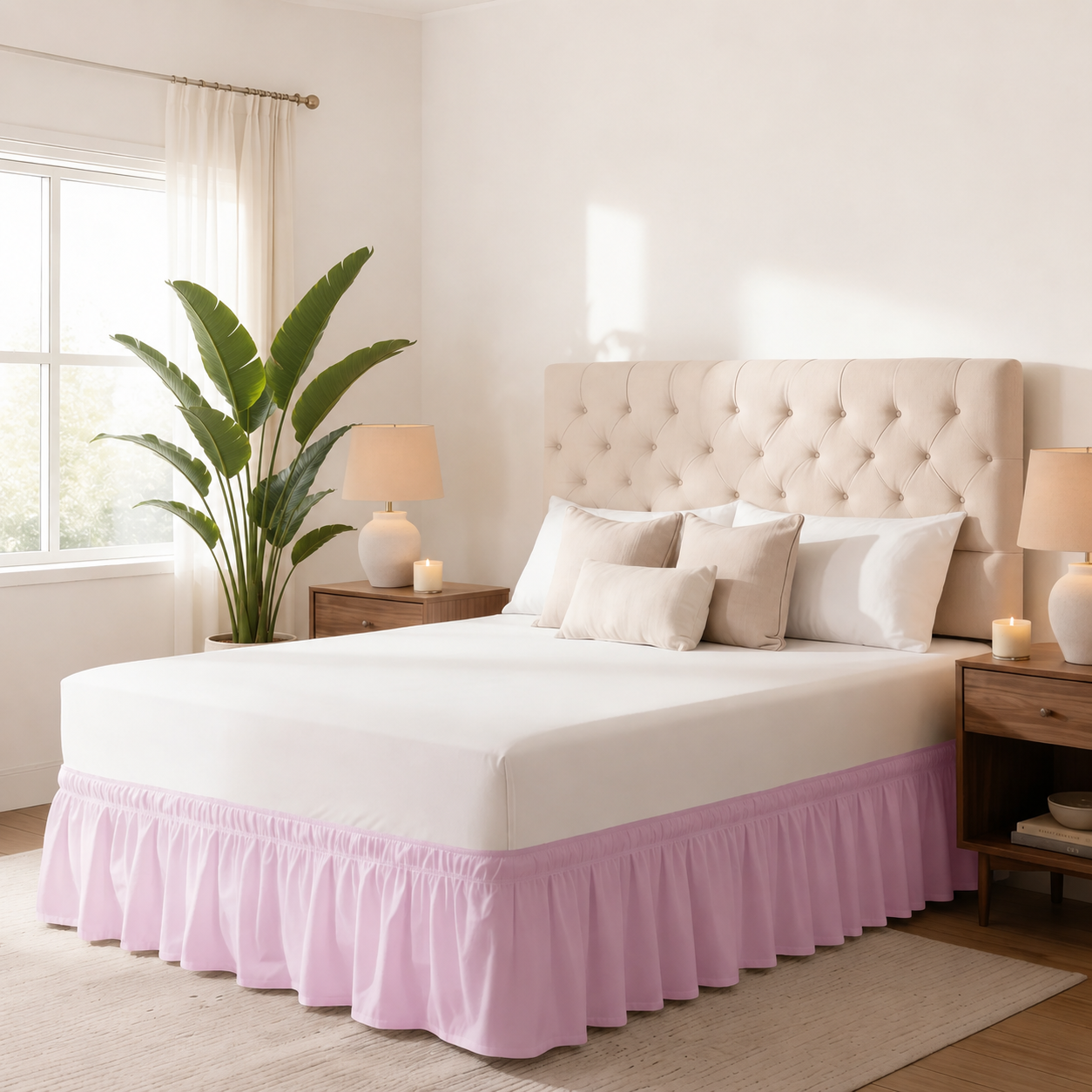 Ruffled Wrap-Around Bed Skirt