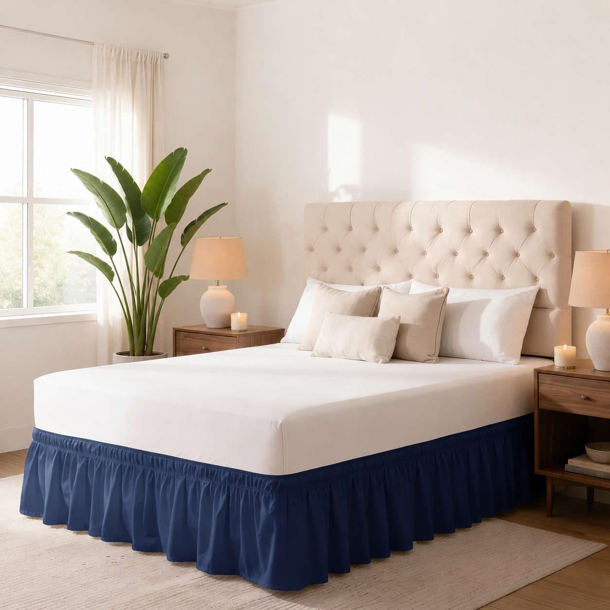 Ruffled Wrap-Around Bed Skirt