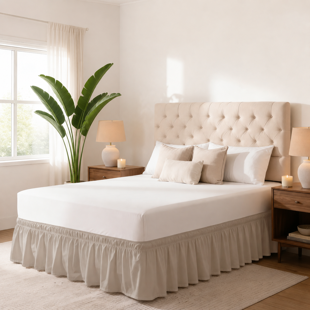 Ruffled Wrap-Around Bed Skirt