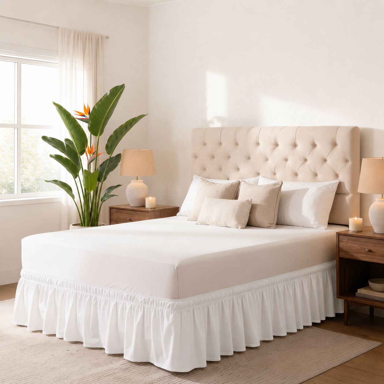 Ruffled Wrap-Around Bed Skirt