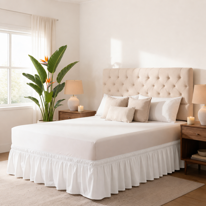 Ruffled Wrap-Around Bed Skirt